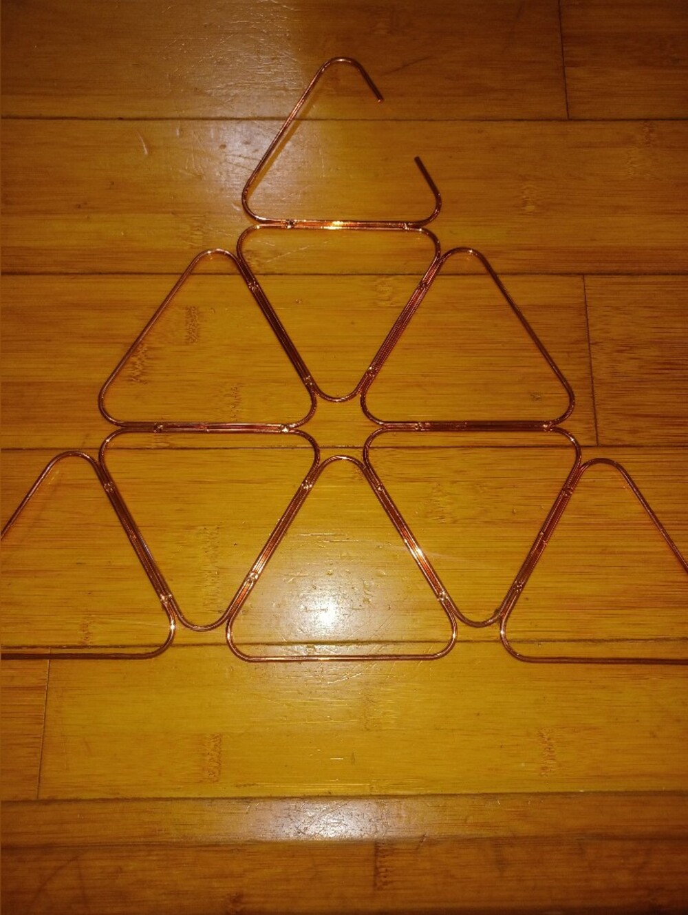 Copper Triangle Scarf Hangers